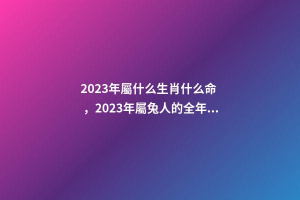2023年屬什么生肖什么命，2023年屬兔人的全年運勢詳解 猴年2023年運勢及運程